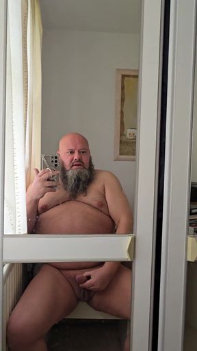 Seated Mirror Masturbation