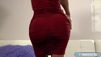 Latina TS Foxxy Undresses &amp_ Plays With Her Big Ass Nice Tits &amp_ Hard Cock!