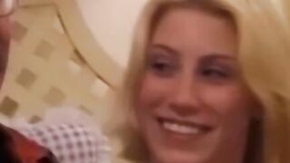 "Teen Blondie Sucks Old Man's Dick Before Bouncing On His Hardcock"