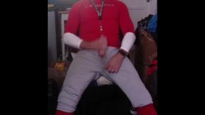 Horny After Baseball Practice Jockdad87 Busts a Nut on a Jordan Shoe