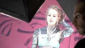 Behind the scenes with strongly tattooed thin female anuskatzz