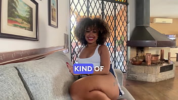 PETITE BRAZILIAN POV - big ass curly Latina&rsquo_s mouth filled with cum