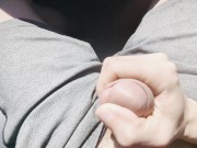 Jerking off in the car while the taxi driver takes me home
