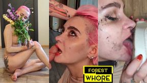Amateur girl degrades herself with extreme anal and piss play