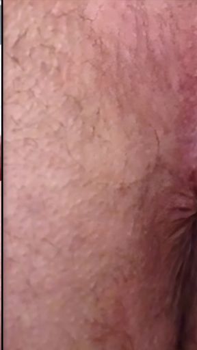 Split-screen Twitching Asshole Dripping with Massive Cum Load
