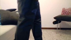 Crossdresser Twink's Striptease in Knee-High Boots