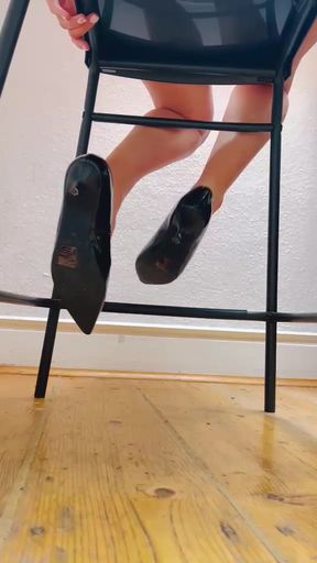 POV high heel sole play