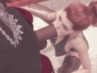 CG Animation toon cuckold story where hawt Wife bangs stranger in nightclub WC during the time that this guy just watches - FM C1R
