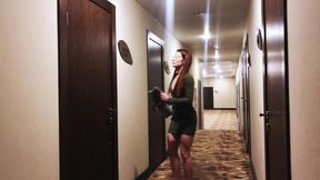 Shy Girl's First Time with Stranger: High Heels, Kinky Outfit &amp; Cum on Wet Pussy