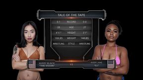 avery jane vs avery black female wrestling