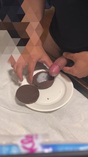 Ejaculate and eat chocolate cake