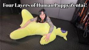 Four Layers of Human Puppy Zentai!