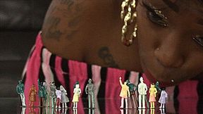 Ebony Giantess Barbie Express Devours Shrunken Ant People (HD 1080p MP4)