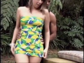Hot Latina let this Brazilian dude to fuck her on the table