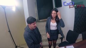 The Hr Girl Hired the Guy on the Spot Because He Had a Big Dick