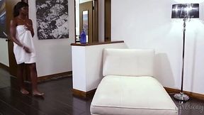 Kristen's Interracial Affair with Petite Ebony Ana Foxxx