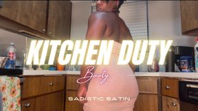 Kitchen Duty Booty | Fart Fetish Farting Ebony Farts Ignore Eproctophilia |Goddess Sadistic Satin | SatinTheeGodd