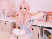 Belle Delphine gets huge dripping CREAMPIE