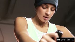 ”Mesmerizing sweaty teen humping an exercise bike seat.”