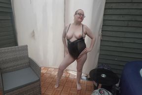 Wife in sexy PVC Bodice