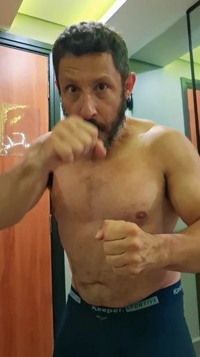 Gouine Wrestler - POV Muscle Worship Training Session