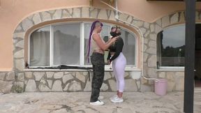 Zoey Ziptie 72h Extreme Challenge - Chapter 18 - Morning Bondage Walk & Outdoor Training with Maya - Part 1 wmv SD