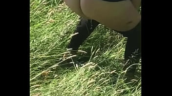 Lou-Lou loves the grass on her ass