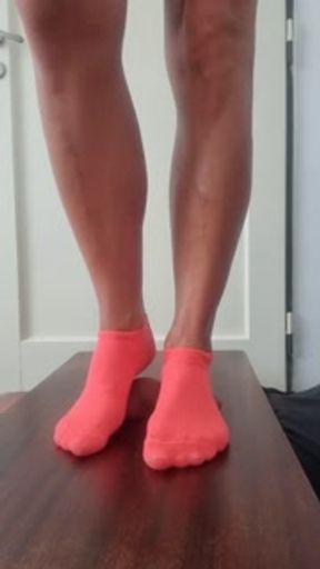 Barbie trample cock and Ball with Orange socks No.9