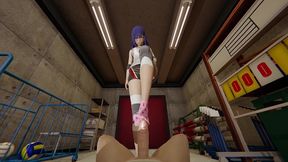 foot job in the gym locker
