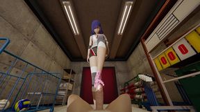 foot job in the gym locker