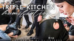 DULA, IMPERATRICE and ARYLIN - Triple kitchen humiliation [ITA]