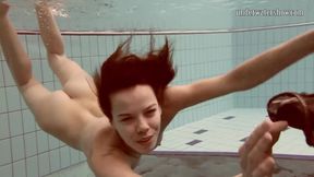 Russian Ex-Girlfriend Gazel Podvodkova shows off her juicy ass and natural tits underwater