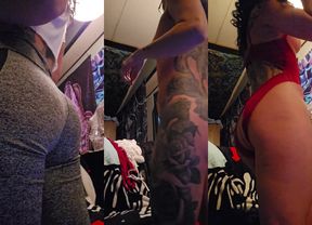 Sexy Uncensored Lingerie Try On Haul with Tattooed MILF OnlyFans Model @nephilaaranea