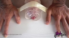 Clear Fleshlight Fuck and Cumshot - Transparent Male Sex Toy