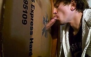 Twink Swallows Big Cock at Glory Hole