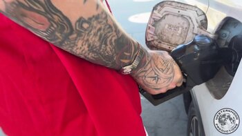 Charlie Western - Charlie's Tattooed Travel Mate Sucks His Cock Wild on a Road Trip