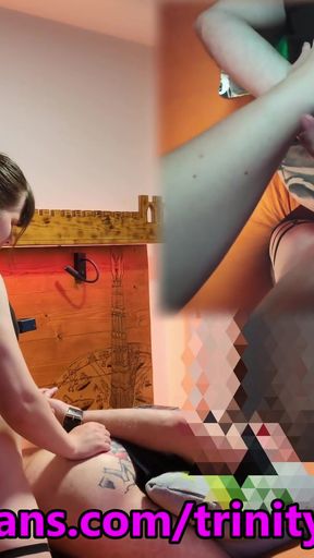 Trans girl fucked horny submissive guy in ass   Clip 1