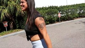 INEED2PEE Misty Public Pants Pissing on Sidewalk