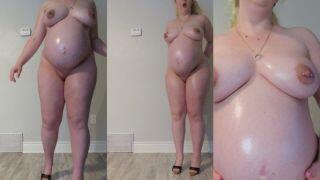Stretching Naked & Oily in High Heels 4K