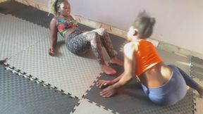 Dominance duel:Jenny vs Maggie arm wrestling ,camel clutch and all types of hold are included ,,must watch this was really aggressive ,,,see who worn