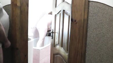 MILF shower steamy peeping neighbor big tits cumshot orgasm