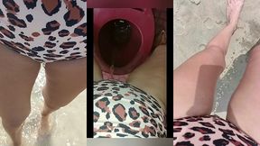 wetting bikinis outdoors pee compilation