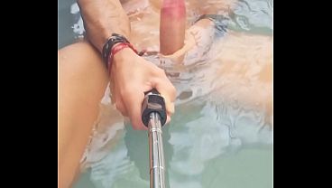 Hot Stud Jacuzzi Masturbation &ndash_ Spitting on His Thick Cock