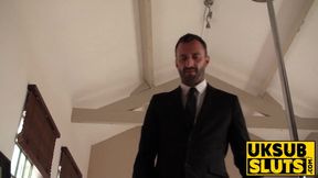 Submissive UK babe rides big cock hard and deepthroat cums