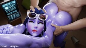 Widowmaker Anal Plapped from Behind (Excessive Cum Leakage)