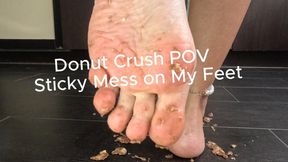 Chocolate Donut Crush POV – Sticky Mess on My Feet SD 480