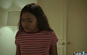 Lesbian ebony nurse healing and tasting a shaved black pussy