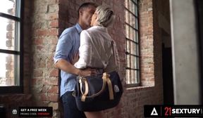 Playful Blonde Sparks Elevator Adventure
