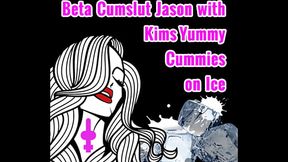 Beta Cumslut Jason with Kims Yummy Cummies on by Goddess Lana