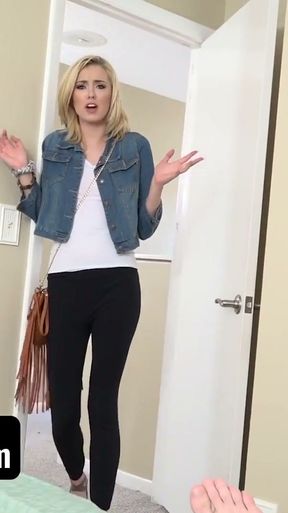 SisLovesMe - Hot Blonde Stepsis Haley Reed Grabs Her Stepbrother's Morning Wood And Makes Him Cum   Clip 1